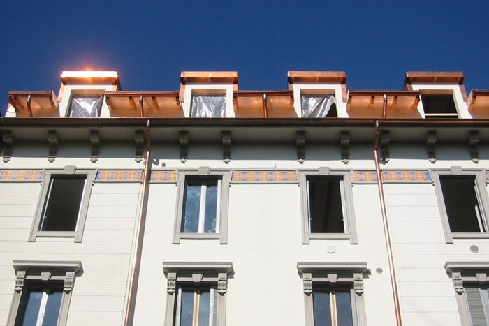 Ristrutturazione e recupero sottotetti via Settala Milano